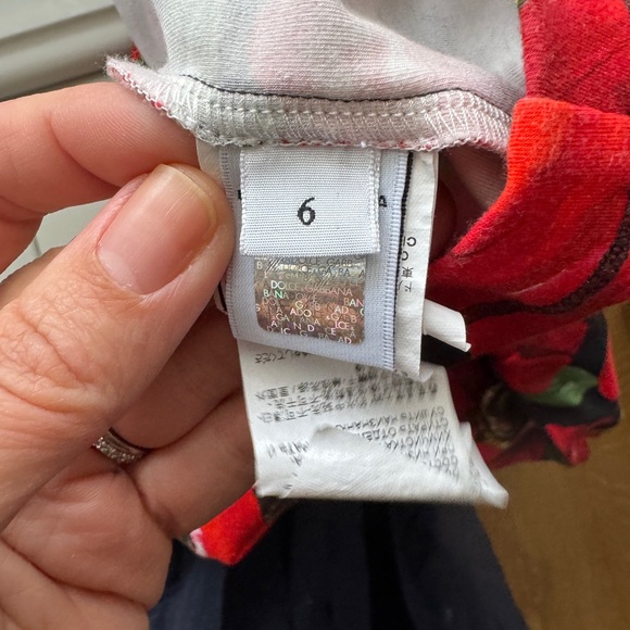 Dolce & Gabbana Red Floral Kids Formal Dress - Picture 4 of 4